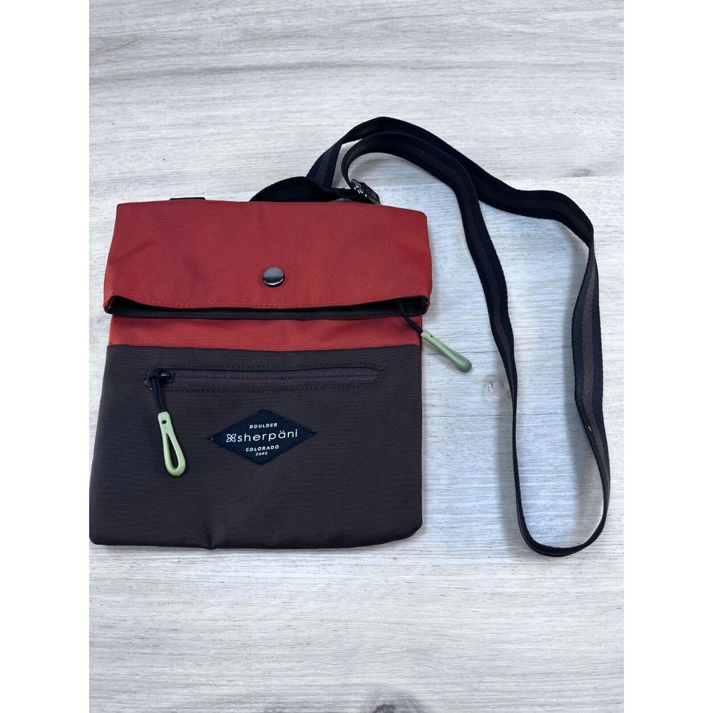 Sherpani Crossbody Bag With Adjustable Strap Compact Design Durable Nylon Dual-C